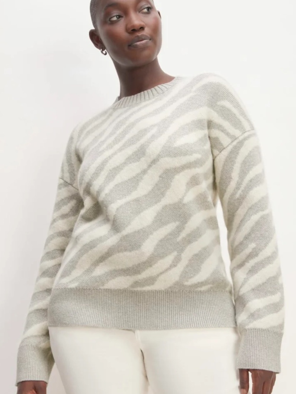 Everlane THE ALPACA TIGER JACQUARD CREWNECK
